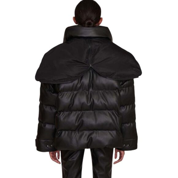 Staud Oversized Ace Coat Puffer Jacket With Hood Black Size Medium NWT Sold Out - Picture 11 of 15